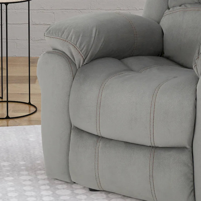 Fauteuil inclinable planeur manuel pour salon et chambre – Gris
