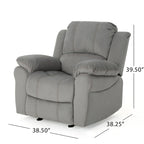 Fauteuil inclinable planeur manuel pour salon et chambre – Gris