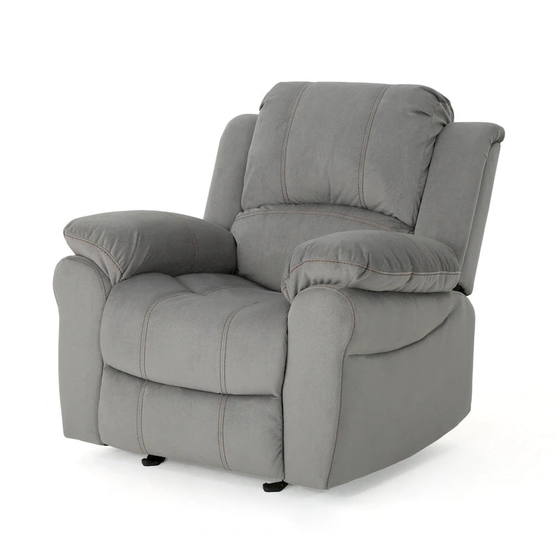 Fauteuil inclinable planeur manuel pour salon et chambre – Gris