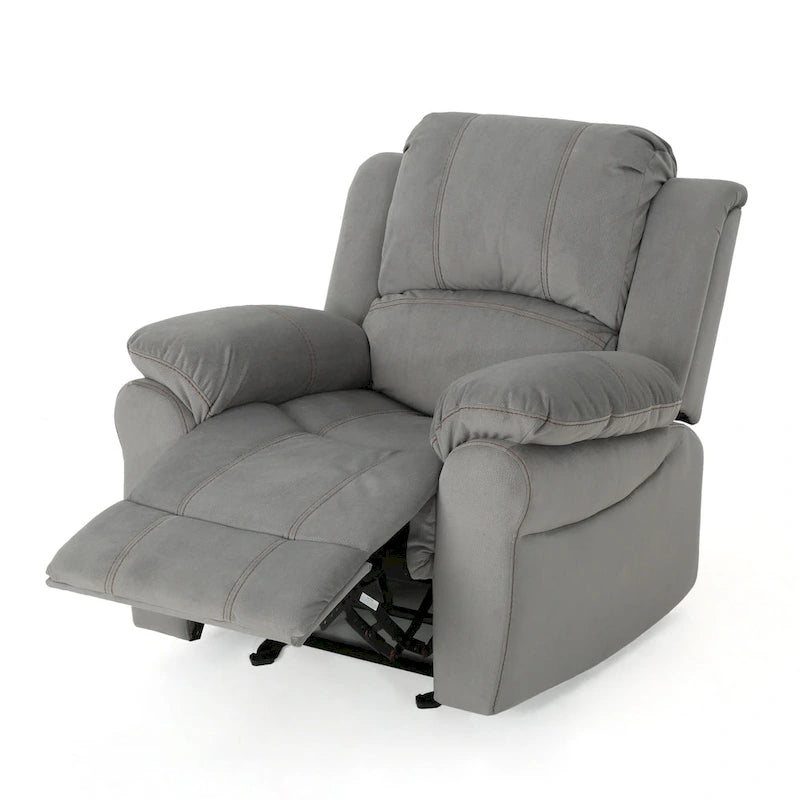 Fauteuil inclinable planeur manuel pour salon et chambre – Gris