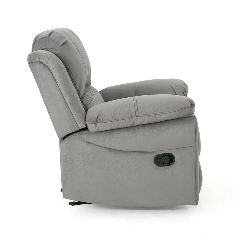 Fauteuil inclinable planeur manuel pour salon et chambre – Gris
