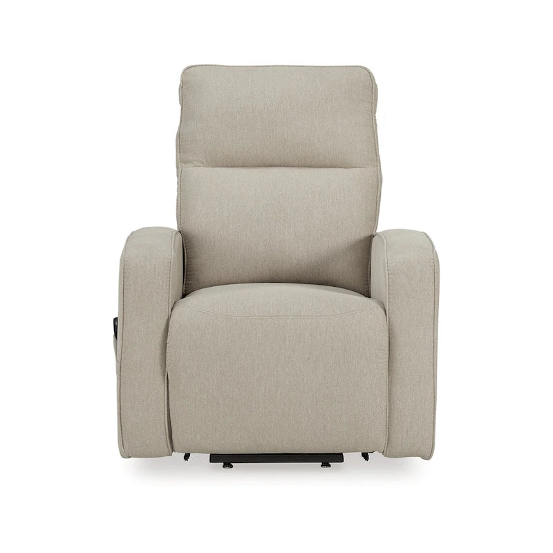 Fauteuil inclinable releveur électrique, polyester fumé, assise en mousse