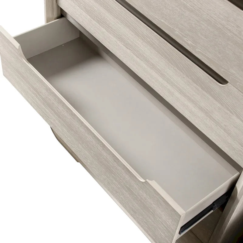 Commode à 5 tiroirs en bois massif moderne – Chiffonnier et meuble de rangement pour chambre à coucher