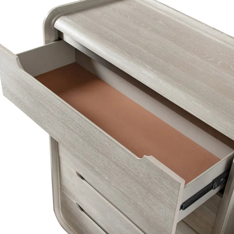 Commode à 5 tiroirs en bois massif moderne – Chiffonnier et meuble de rangement pour chambre à coucher