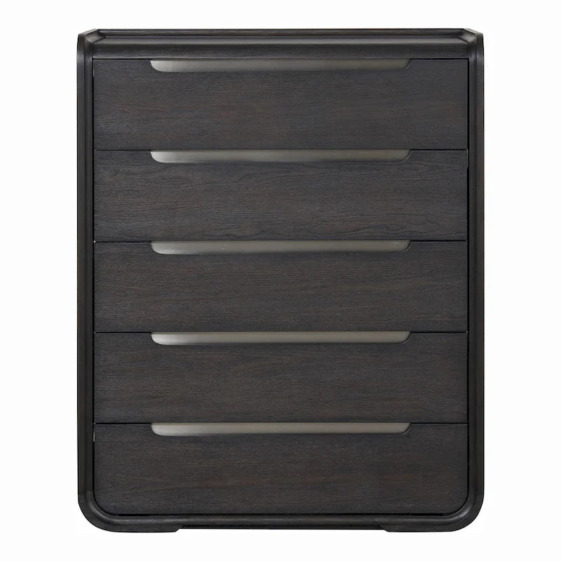 Commode à 5 tiroirs en bois massif moderne – Chiffonnier et meuble de rangement pour chambre à coucher