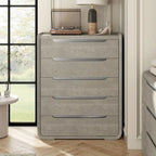 Commode à 5 tiroirs en bois massif moderne – Chiffonnier et meuble de rangement pour chambre à coucher