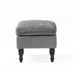 Ottoman de salon capitonné en tissu moderne – Repose-pieds et pièce d'accent