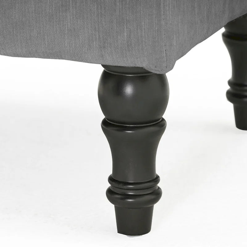 Ottoman de salon capitonné en tissu moderne – Repose-pieds et pièce d'accent