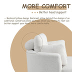 Fauteuil pivotant Circle avec pouf de rangement Moon et 4 coussins