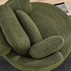 Fauteuil pivotant Circle avec pouf de rangement Moon et 4 coussins