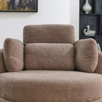 Fauteuil pivotant Circle avec pouf de rangement Moon et 4 coussins