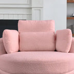 Fauteuil pivotant Circle avec pouf de rangement Moon et 4 coussins