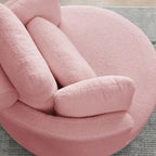 Fauteuil pivotant Circle avec pouf de rangement Moon et 4 coussins
