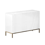 Commode double 6 tiroirs avec pieds dorés et motif nid d'abeille