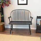 Banc en bois de style Windsor – Assise classique pour entrée et salon