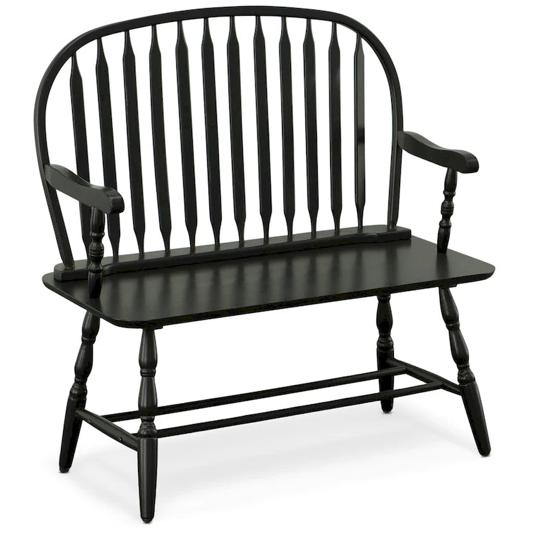 Banc en bois de style Windsor – Assise classique pour entrée et salon