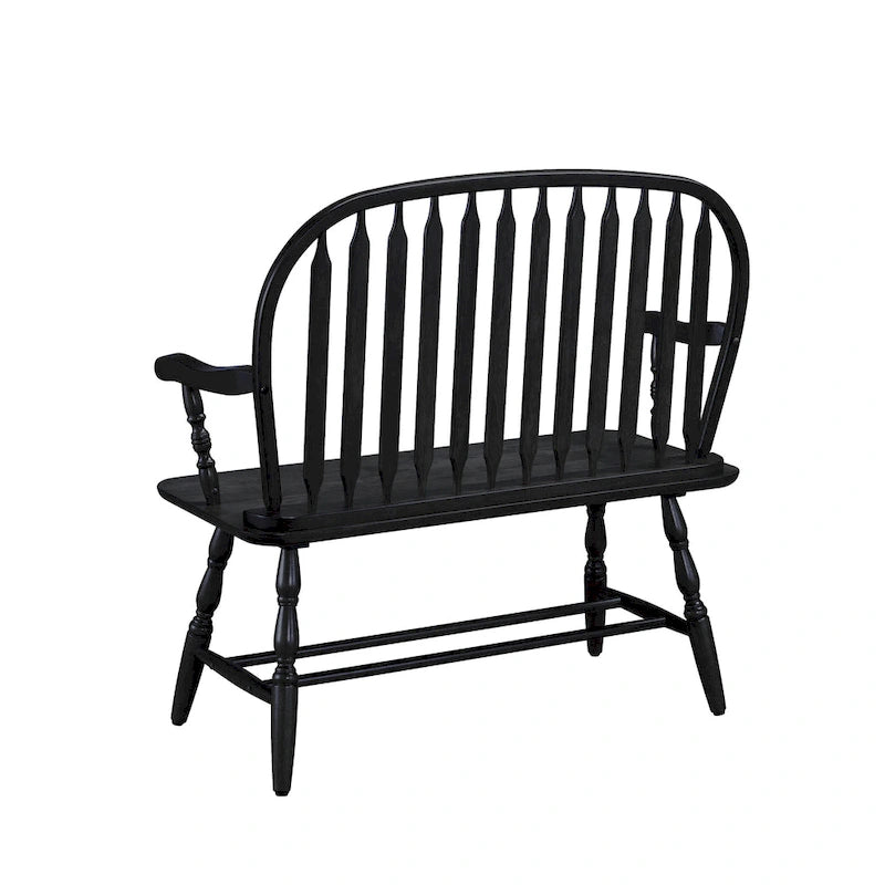 Banc en bois de style Windsor – Assise classique pour entrée et salon