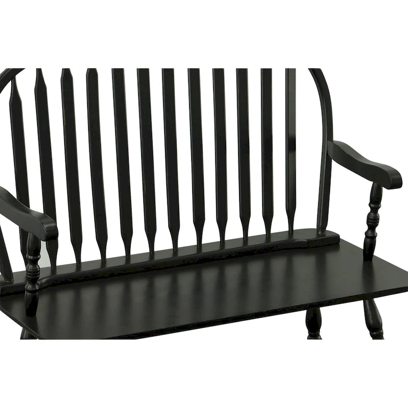Banc en bois de style Windsor – Assise classique pour entrée et salon