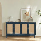 Meuble de Rangement Buffet Contemporain en Bois avec 4 Portes et Étagères Réglables