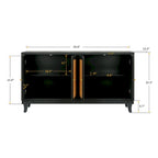 Meuble de Rangement Buffet Contemporain en Bois avec 4 Portes et Étagères Réglables