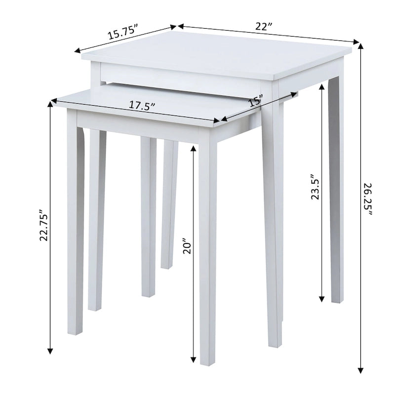 Tables gigognes - Ensemble de 2 tables d'appoint pour salon