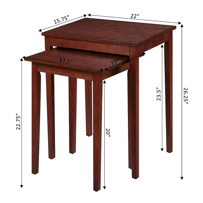 Tables gigognes - Ensemble de 2 tables d'appoint pour salon