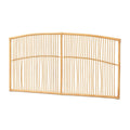 Tête de lit murale moderne en rotin naturel, style bohème – Grand lit (Queen)