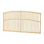 Tête de lit murale moderne en rotin naturel, style bohème – Grand lit (Queen)