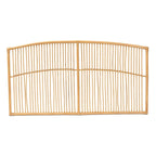 Tête de lit murale moderne en rotin naturel, style bohème – Grand lit (Queen)