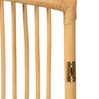 Tête de lit murale moderne en rotin naturel, style bohème – Grand lit (Queen)