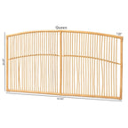 Tête de lit murale moderne en rotin naturel, style bohème – Grand lit (Queen)