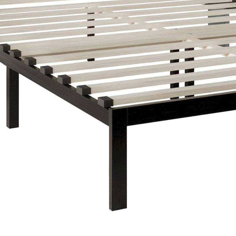 Lit plateforme rembourré capitonné en lin classique – Plusieurs tailles