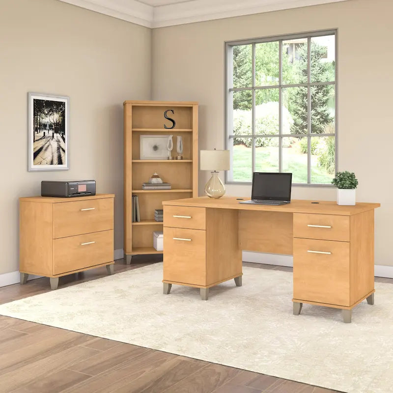 Bureau d'ordinateur de 60 pouces avec tiroirs – Bureau d'écriture pour bureau à domicile