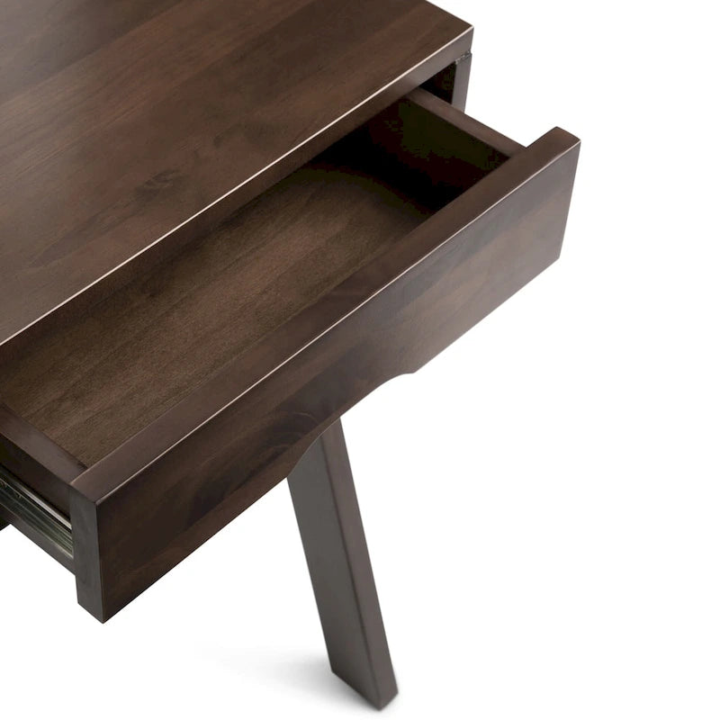 Bureau mural contemporain en bois massif 36 po – Noyer chaud