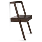Bureau mural contemporain en bois massif 36 po – Noyer chaud