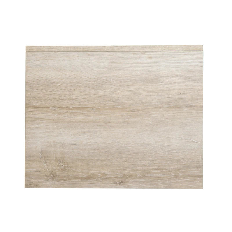 Table d'appoint en bois blanchi de style transitionnel avec station de charge et rangement