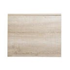 Table d'appoint en bois blanchi de style transitionnel avec station de charge et rangement