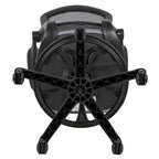 Chaise de bureau ergonomique mi-dossier en maille avec anneau repose-pieds et accoudoirs relevables