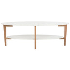 Table basse ovale de style mid-century – 51L x 28P x 18H, Table de salon