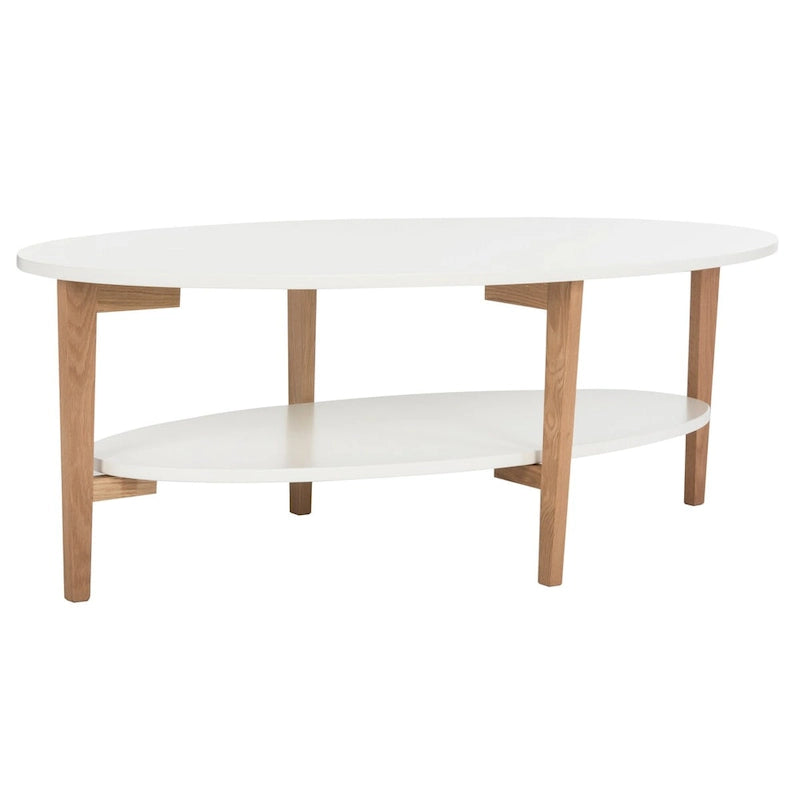 Table basse ovale de style mid-century – 51L x 28P x 18H, Table de salon