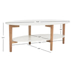 Table basse ovale de style mid-century – 51L x 28P x 18H, Table de salon