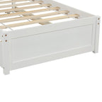Cadre de lit plateforme double en bois avec lit gigogne