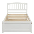 Cadre de lit plateforme double en bois avec lit gigogne