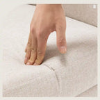 Fauteuil d'appoint en lin – Fauteuil capitonné confortable pour le salon