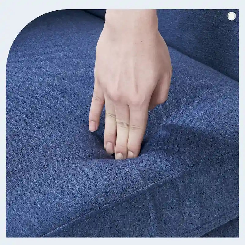 Fauteuil d'appoint en lin – Fauteuil capitonné confortable pour le salon