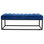 Banc capitonné avec piètement en métal moderne pour chambre ou entrée