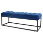 Banc capitonné avec piètement en métal moderne pour chambre ou entrée
