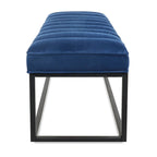 Banc capitonné avec piètement en métal moderne pour chambre ou entrée