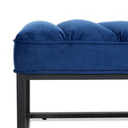 Banc capitonné avec piètement en métal moderne pour chambre ou entrée