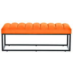 Banc capitonné avec piètement en métal moderne pour chambre ou entrée